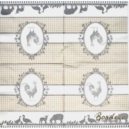 Serwetka do decoupage HOME FASHION kogut Country 33x33